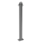 Ornamental bollard | Series 477B | � 76 mm | stationary, to be fixed by plugswith base plate 100 x 150 mm | without lock | with 2 eyelets